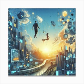 Futuristic City 16 Canvas Print