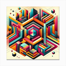 Geometric Abstract Painting 1 Canvas Print