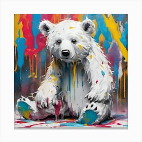 Splatter Bear Canvas Print