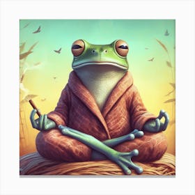 Frog Meditation 3 Canvas Print