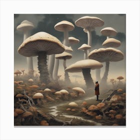 Fungi planet Canvas Print