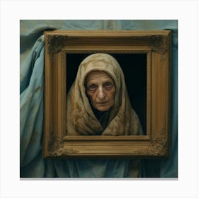 Woman In A Frame Canvas Print