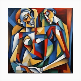 Shoulders Cubism Style Canvas Print