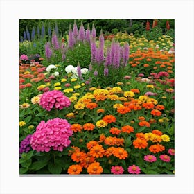 Zinnia Garden Canvas Print