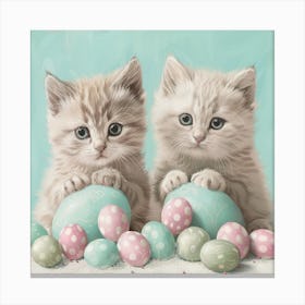 Easter Kittens Canvas Print