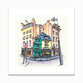 Paris Street Scene. Wall prints. 1 Canvas Print