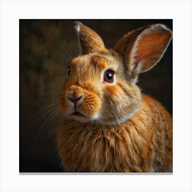 Rabbit Portrait Canvas Print