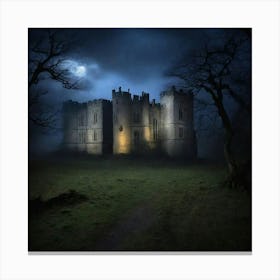 Dark Castle At Night Canvas Print