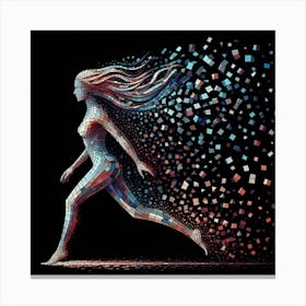 Woman Running 1 Canvas Print