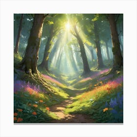 Path In The Woods 17 Canvas Print