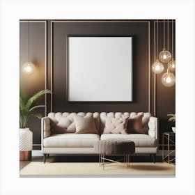 Modern Living Room 3 Canvas Print