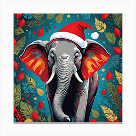 CHRISTMAS ELEPHANT Canvas Print