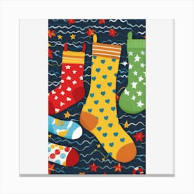 Christmas Socks Canvas Print
