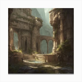 Ruins Of A City 4 Canvas Print