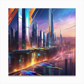 Futuristic City 152 Canvas Print