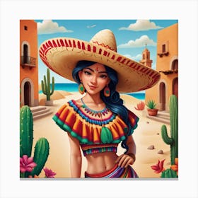 Mexican Girl 67 Canvas Print