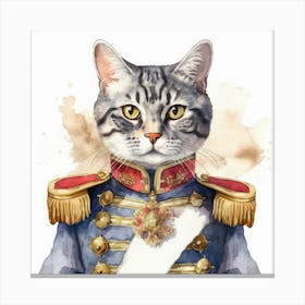 Napoleon Cat Portrait Canvas Print