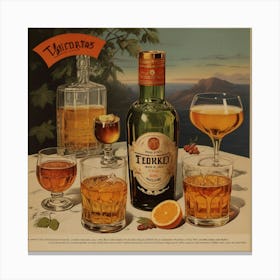 Default Vintage And Retro Alcohol Advertising Aesthetic 2 Canvas Print