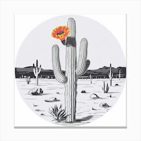 Cactus Flower Canvas Print