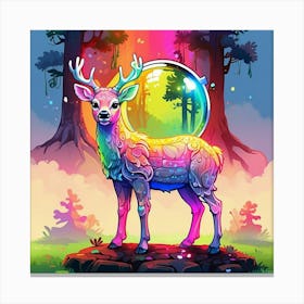 Rainbow Deer 2 Canvas Print