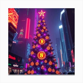 Christmas Tree In New York City 1 Canvas Print