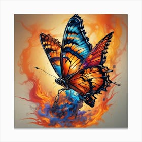 Butterfly On Fire 1 Canvas Print