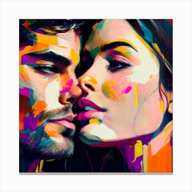 Kiss Fine Art Style Portrait Canvas Print