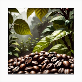 Coffee Beans In The Forest 11 Canvas Print