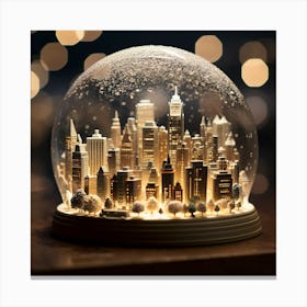 New York City Snow Globe Canvas Print