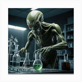 Alien Scientist Canvas Print