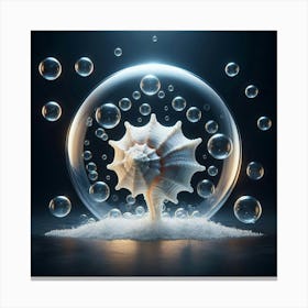 Sea Shell In A Bubble 3 Canvas Print