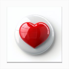 Heart Button 3 Canvas Print