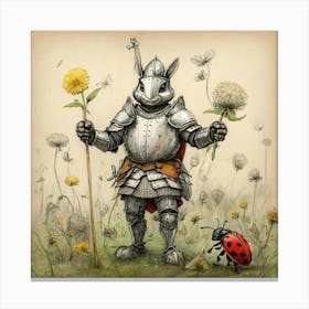 Knight In Armor Canvas Print