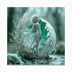 Fairy In The Snow Canvas Print