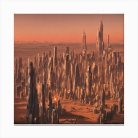 Sunset On Mars Canvas Print