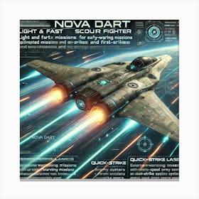 Nova Dart Scout Fighter Converted Canvas Print