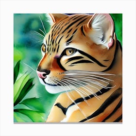 Jungle Cat Portrait Canvas Print