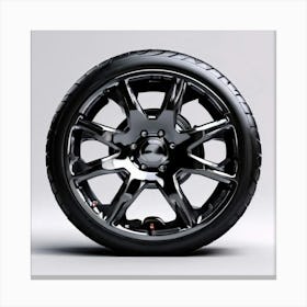 Black Chrome Wheel Canvas Print