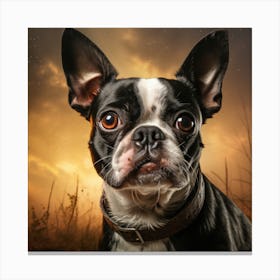 Boston Terrier Portrait 1 Canvas Print