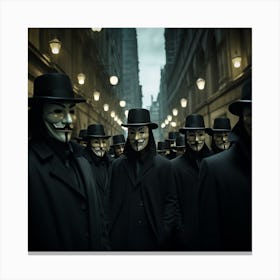 V For Vendetta anonymous 2 Canvas Print