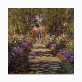A Pathway In Monets Garden, 1902 By Claude Monet Canvas Print