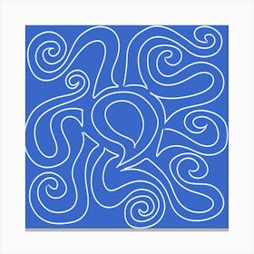 Blue Octopus Canvas Print