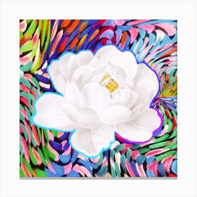 White flower - photo montage Canvas Print