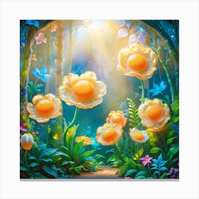 Fairy Garden In The Forest Canvas Print