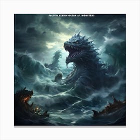 Godzilla Monsters Canvas Print