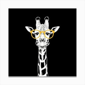 Giraffe With Glasses 2 Canvas Print