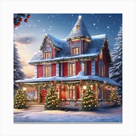 Christmas House 156 Canvas Print