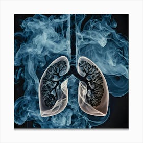 Lungs In Smoke Canvas Print