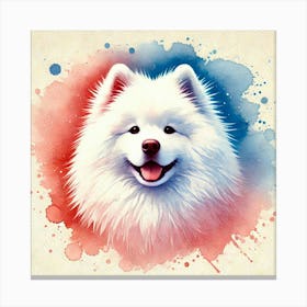 Watercolor Samoyed 2 Canvas Print