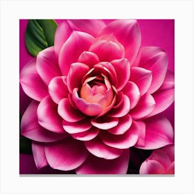 Pink Flowers On A Pink Background Canvas Print